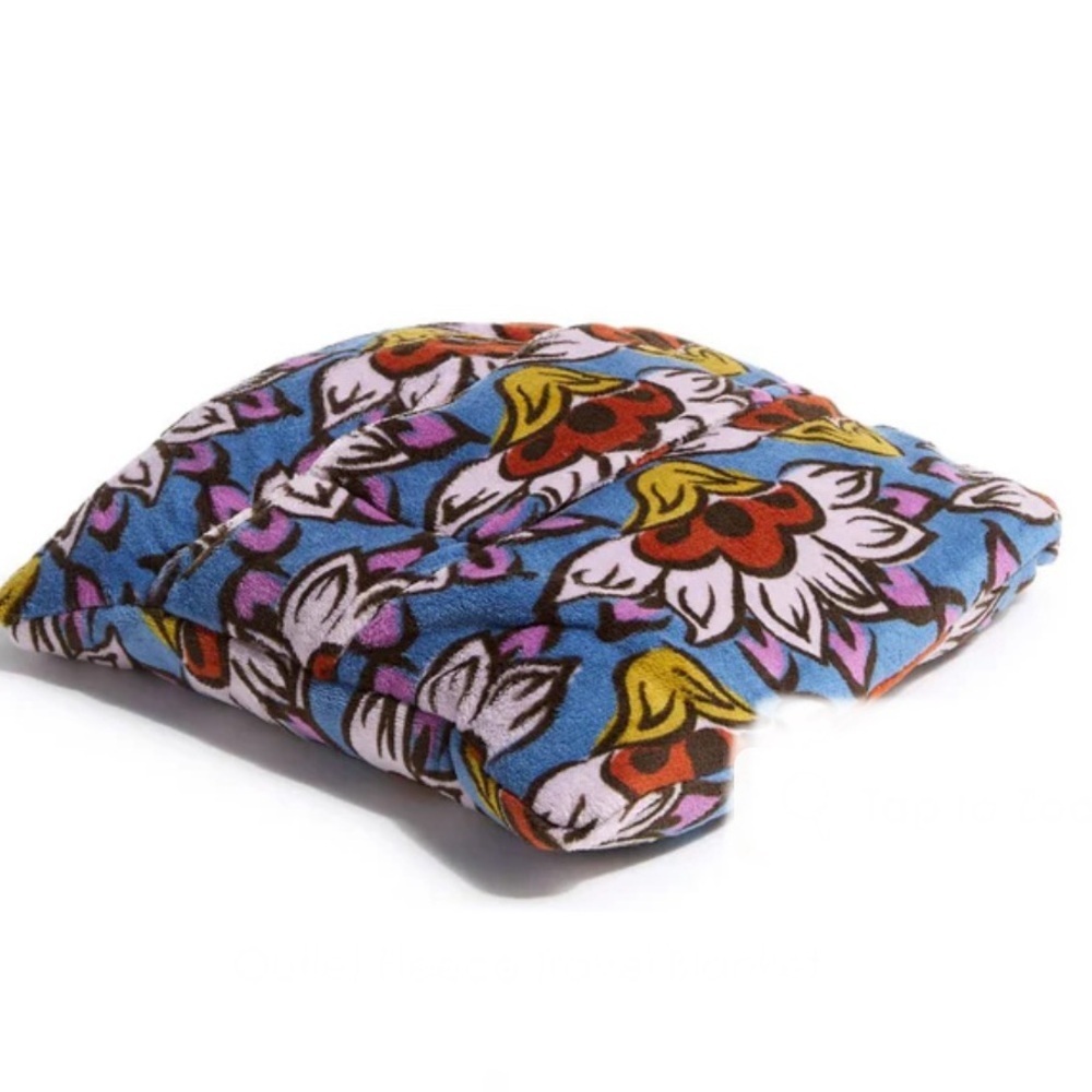 Vera Bradley Fleece Travel Blanket in Scaevola Fan Blue NWT
